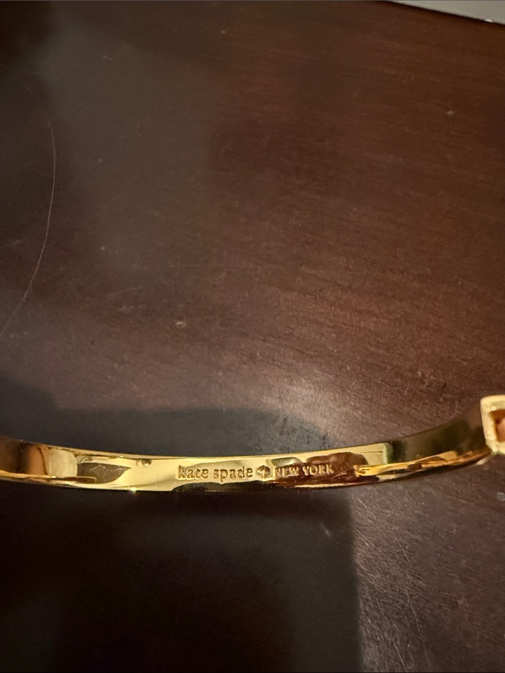 kate spade gold crystal twist bangle bracelet - Picture 2 of 3